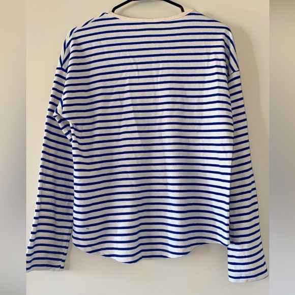 Zara Girls Blue Striped Shirt - Picture 2 of 4